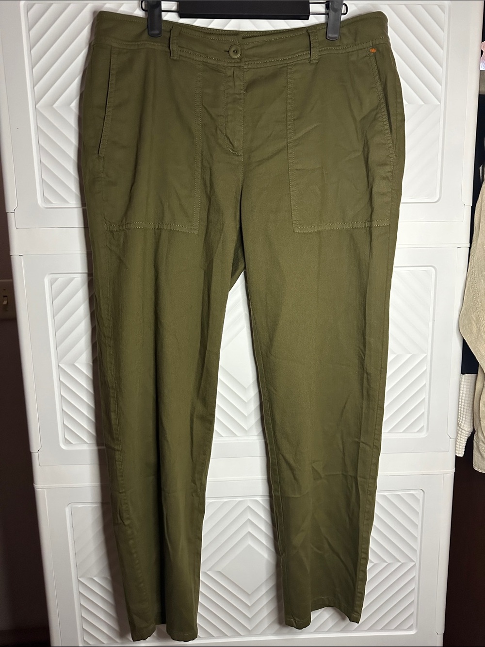 Eileen Fisher Olive Green Cropped Ankle Pants